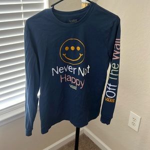 Womens small new condition vans blue long sleeve